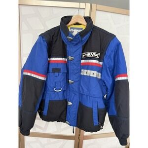 Vintage Phenix Convertible Ski Snow Board Jacket Vest Sz 14 Juniors S Navy Blue